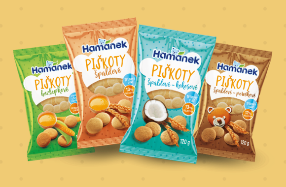 Hamánek představuje <br> nové druhy piškotů pro děti i dospělé.