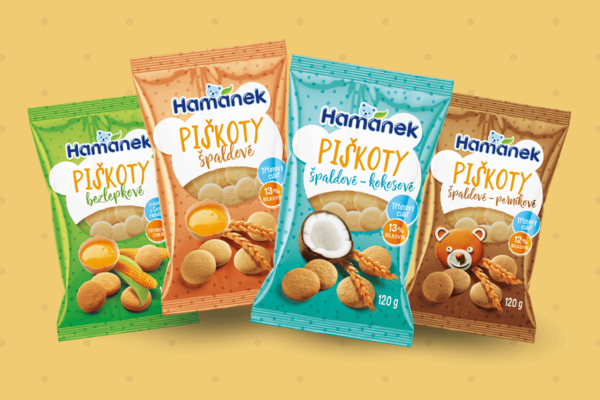 Hamánek představuje <br> nové druhy piškotů pro děti i dospělé.