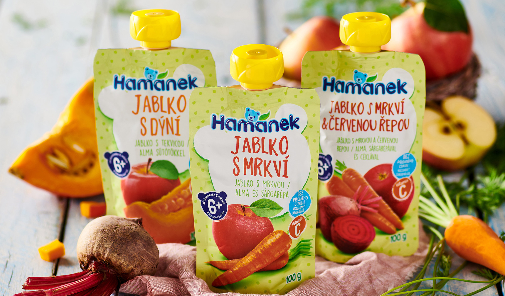 Hamánek presents<br> fruit-vegetable pouches