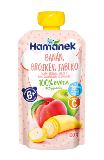 Banán, Broskev, Jablko