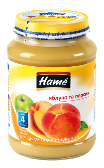 Пюре яблуко і персик 190