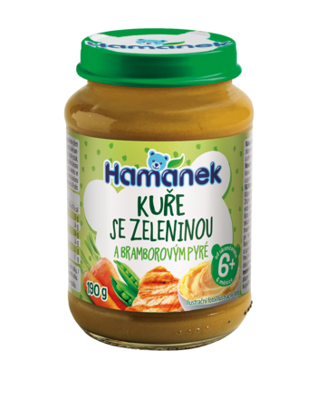 Kuře se Zeleninou a Bramborovým Pyré