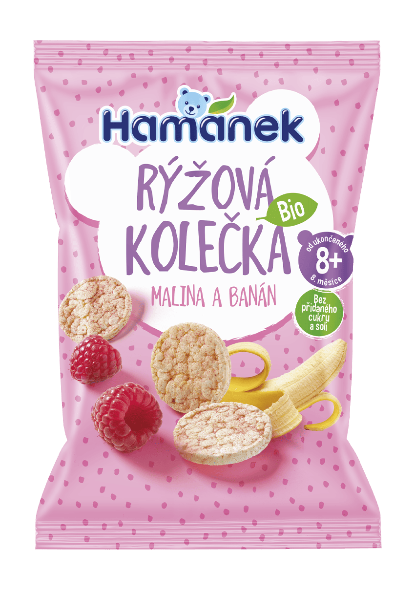 BIO Rýžová kolečka – Malina & Banán