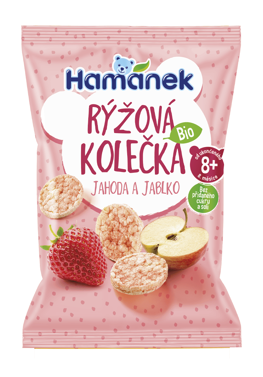 BIO Rýžová kolečka – Jahoda & Jablko