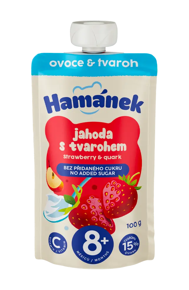 Jahoda s tvarohem
