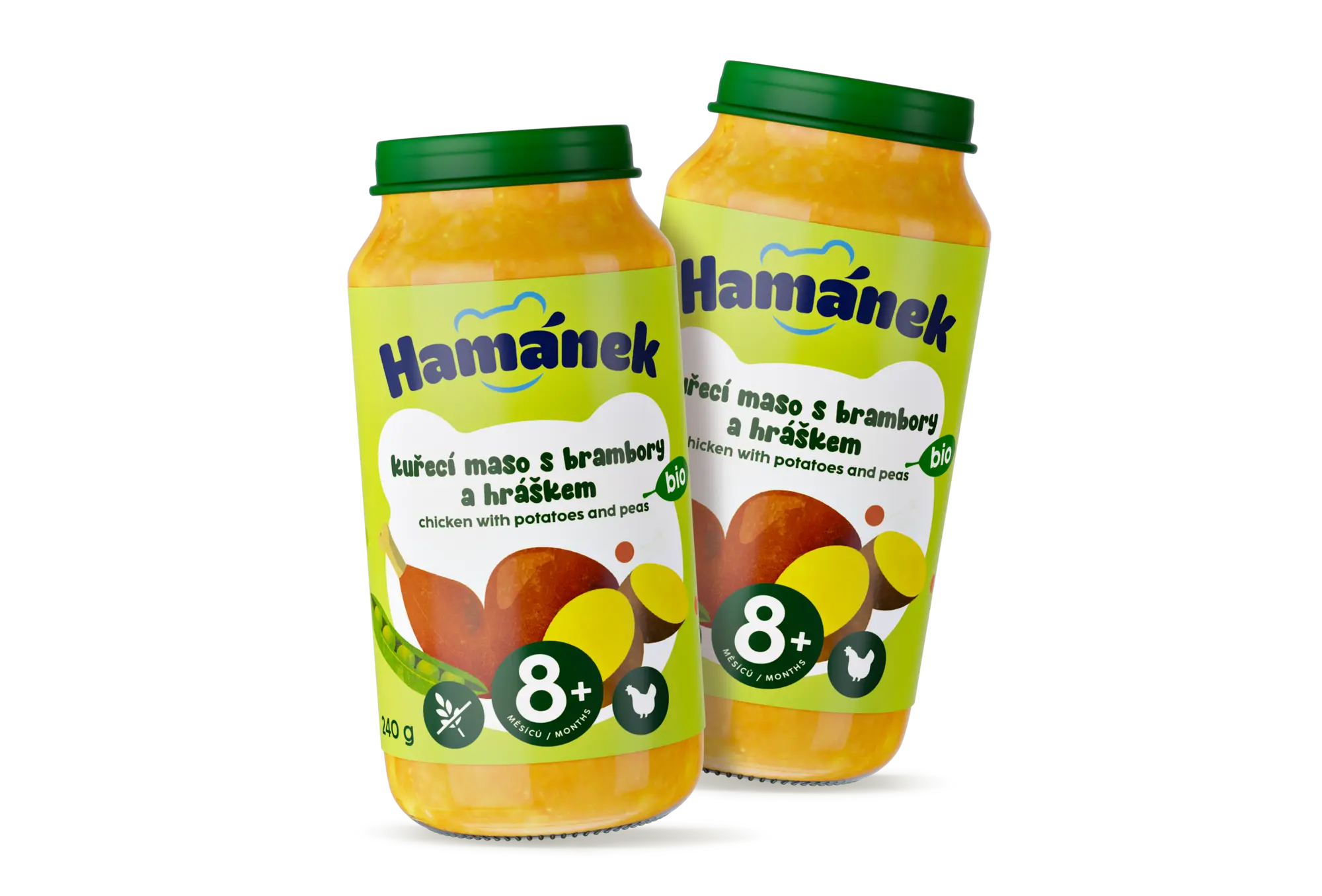 BIO kuřec&iacute; maso s brambory a hr&aacute;&scaron;kem