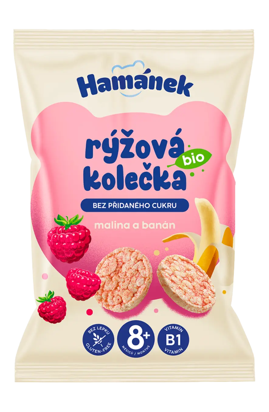 BIO R&yacute;žov&aacute; kolečka &ndash; Malina & Ban&aacute;n