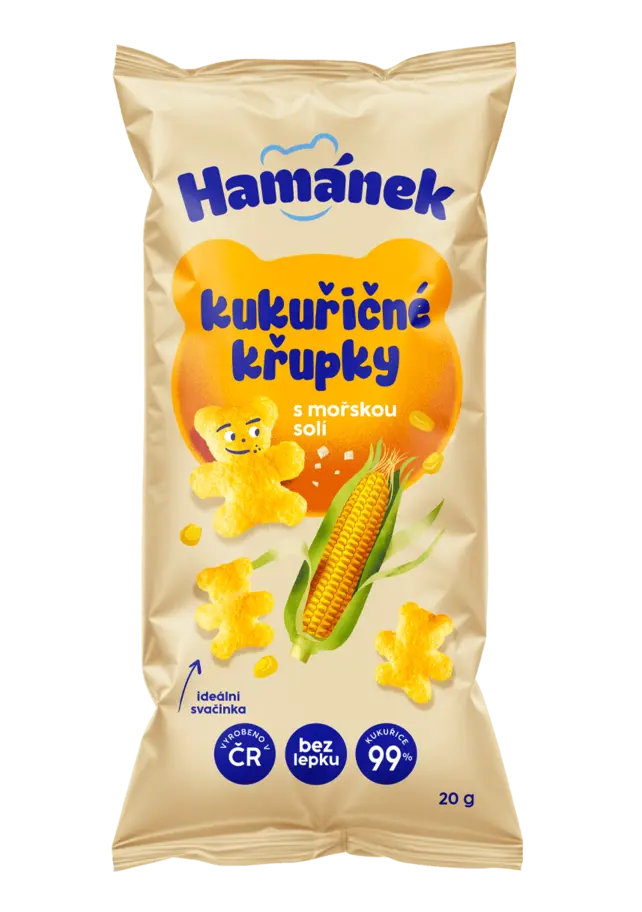 Kukuřičn&eacute; křupky s mořskou sol&iacute;